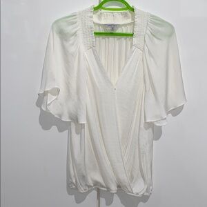 🌟LAST CHANCE 🌟 Naked Zebra Cream Pleated Blouse